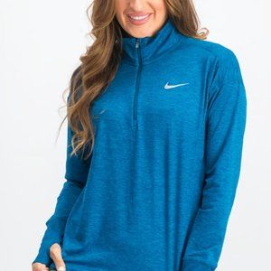 NWOT- Nike Women's Dri Fit Running Half Zip Long Sleeve - Small - Teal